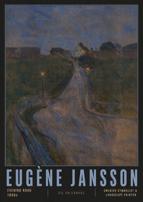 Eugène Jansson Evening Road No5 - Poszter
