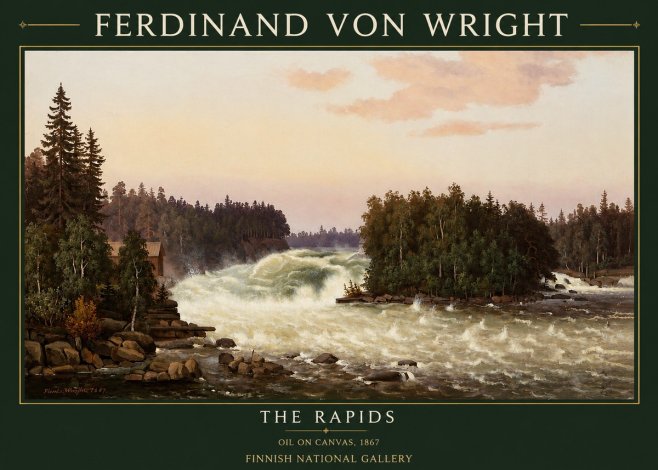 Ferdinand von Wright The Rapids No3 - Poszter