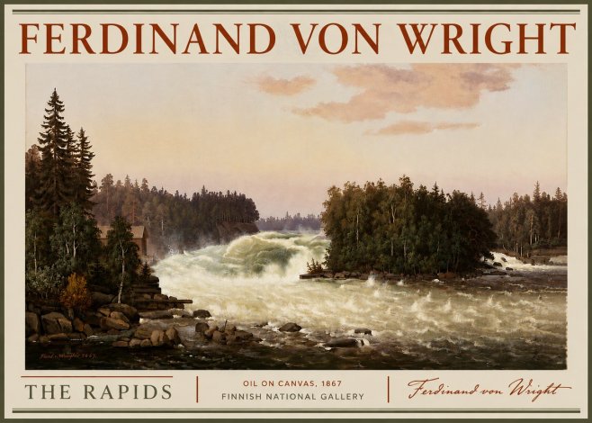 Ferdinand von Wright The Rapids No6 - Poszter
