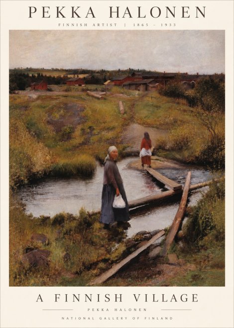 Pekka Halonen A Finnish Village No1 - Poszter