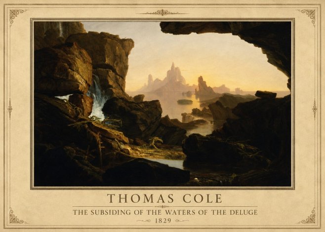 Thomas Cole The Subsiding of the Waters of the Deluge II No1 - Poszter