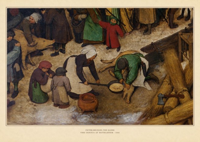 Pieter Bruegel The Census at Bethlehem VI No5 - Poszter