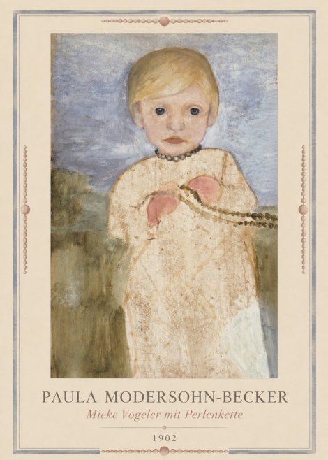 Paula Modersohn-Becker Mieke Vogeler Mit Perlenkette No2 - Poszter