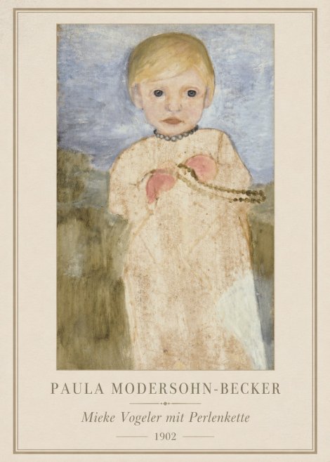 Paula Modersohn-Becker Mieke Vogeler Mit Perlenkette No5 - Poszter