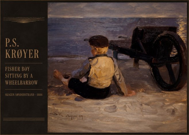 P.S. Krøyer Fisher Boy Sitting by a Wheelbarrow No2 - Poszter
