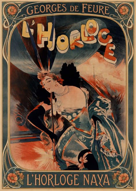 Georges de Feure L'horloge Naya No1 - Poszter