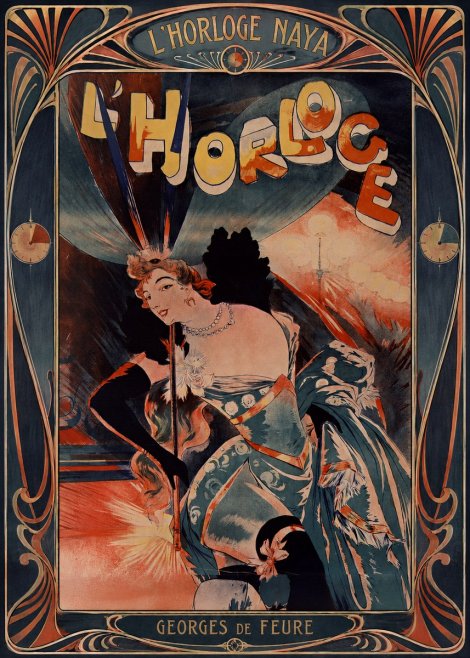 Georges de Feure L'horloge Naya No6 - Poszter