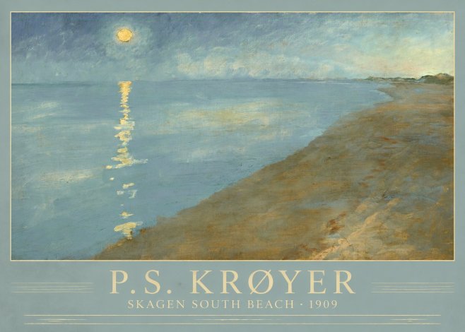 P.S. Krøyer Skagen South Beach · 1909 No3 - Poszter