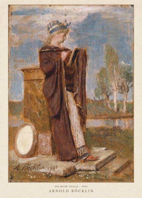 Arnold Böcklin Die Muse Thalia II No2 - Poszter