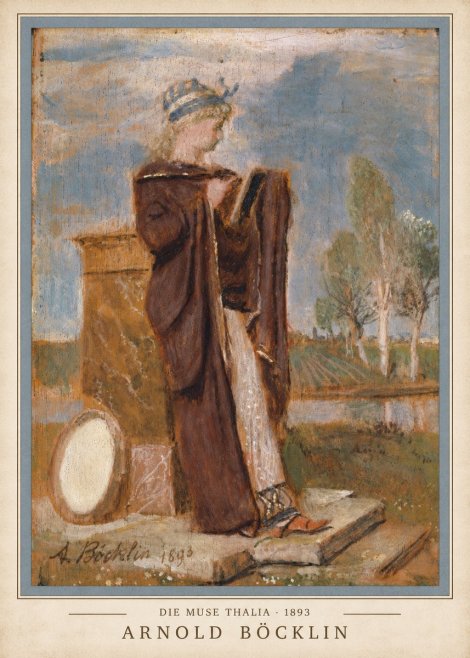Arnold Böcklin Die Muse Thalia II No4 - Poszter