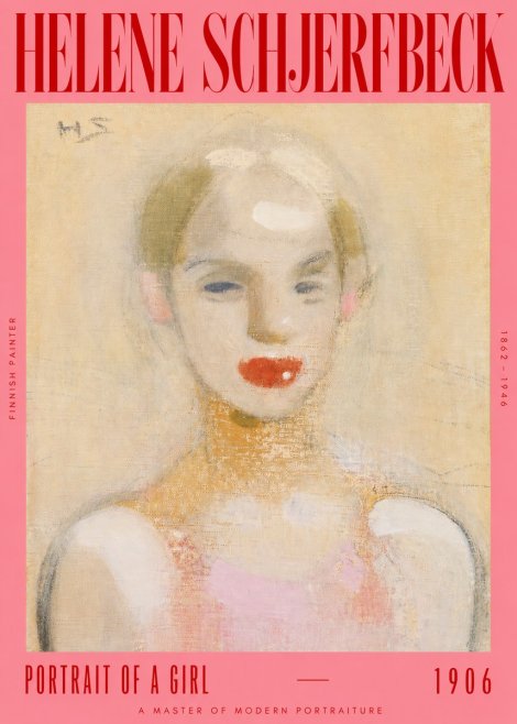 Helene Schjerfbeck Portrait of a Girl No2 - Poszter