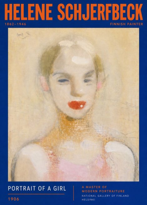 Helene Schjerfbeck Portrait of a Girl No3 - Poszter