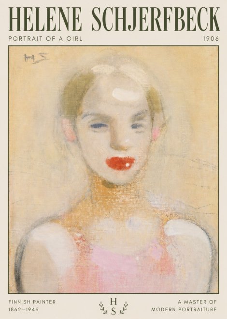 Helene Schjerfbeck Portrait of a Girl No4 - Poszter