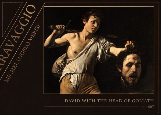 Michelangelo Merisi da Caravaggio David with the Head of Goliath V No5 - Poszter