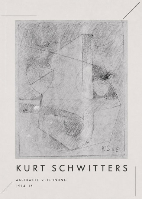 Kurt Schwitters Abstrakte Zeichnung No1 - Poszter