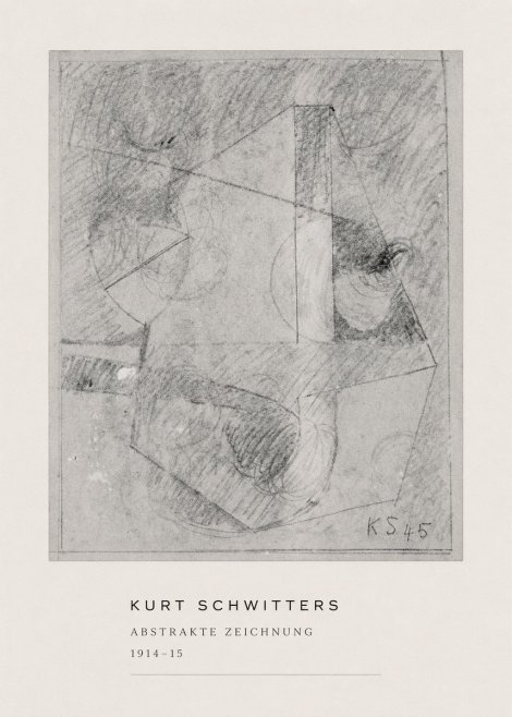 Kurt Schwitters Abstrakte Zeichnung No4 - Poszter