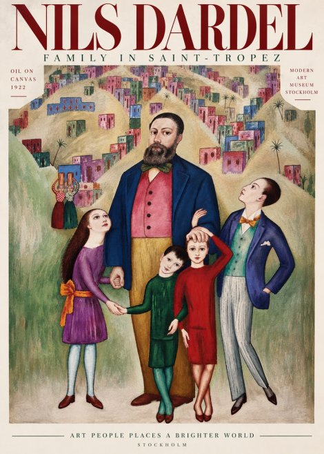 Nils Dardel Family in Saint-tropez No6 - Poszter