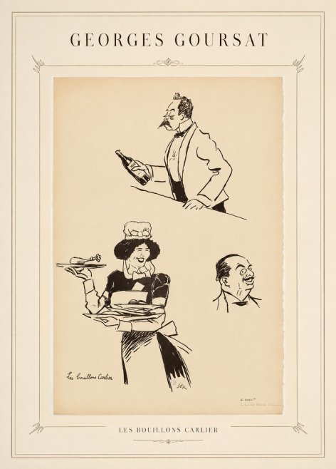 Georges Goursat Les Bouillons Carlier II No3 - Poszter