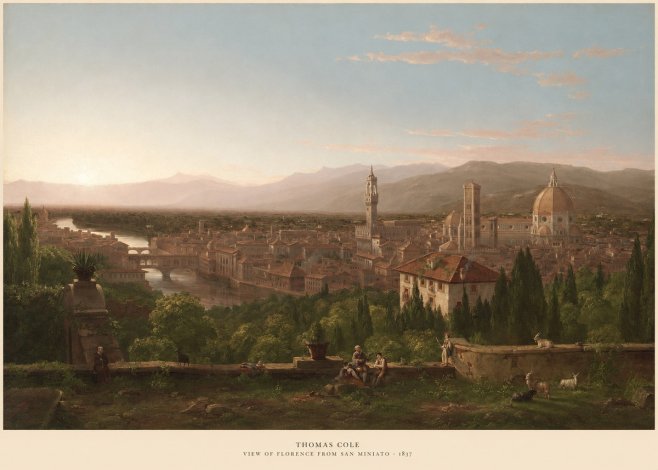 Thomas Cole View of Florence from San Miniato No6 - Poszter