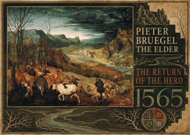 Pieter Bruegel The Return of the Herd No5 - Poszter