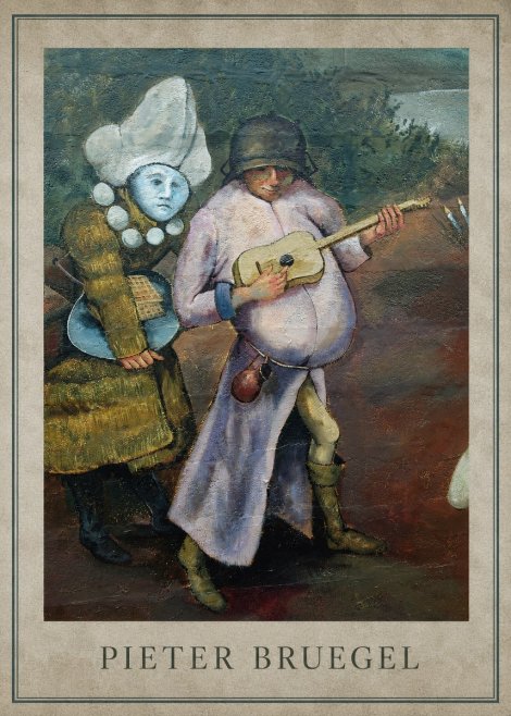 Pieter Bruegel Two Figures with a Lute No3 - Poszter