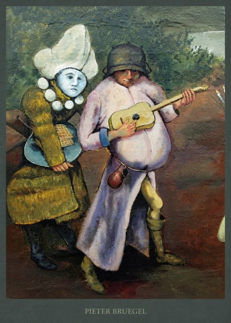 Pieter Bruegel Two Figures with a Lute No5 - Poszter