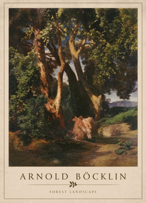 Arnold Böcklin Forest Landscape No3 - Poszter