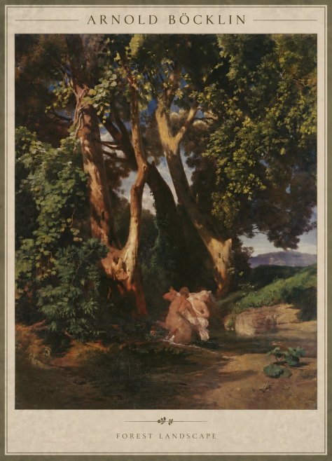 Arnold Böcklin Forest Landscape No5 - Poszter