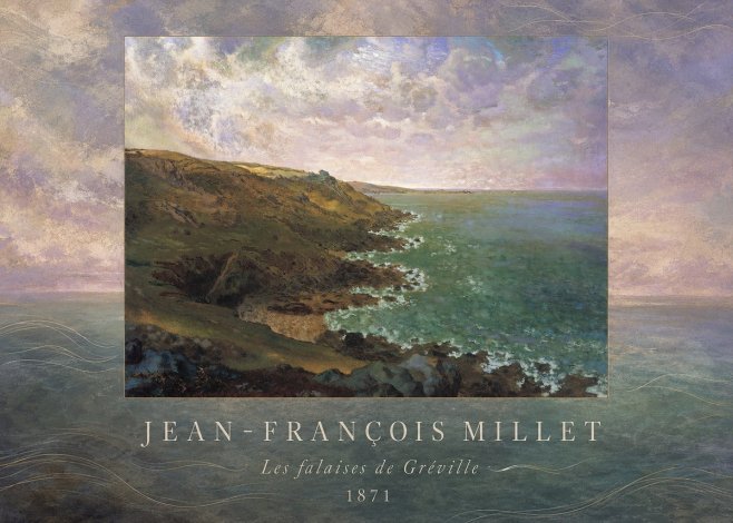 Jean-François Millet Les Falaises De Gréville No4 - Poszter