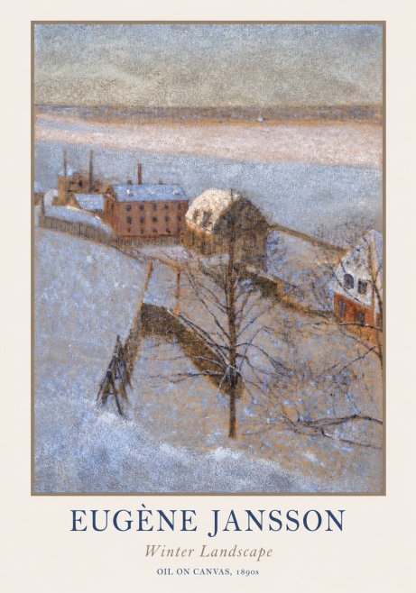 Eugène Jansson Winter Landscape No1 - Poszter