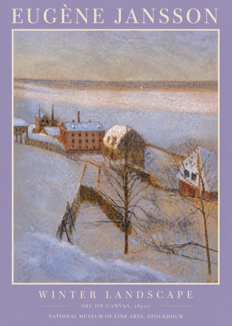Eugène Jansson Winter Landscape No3 - Poszter