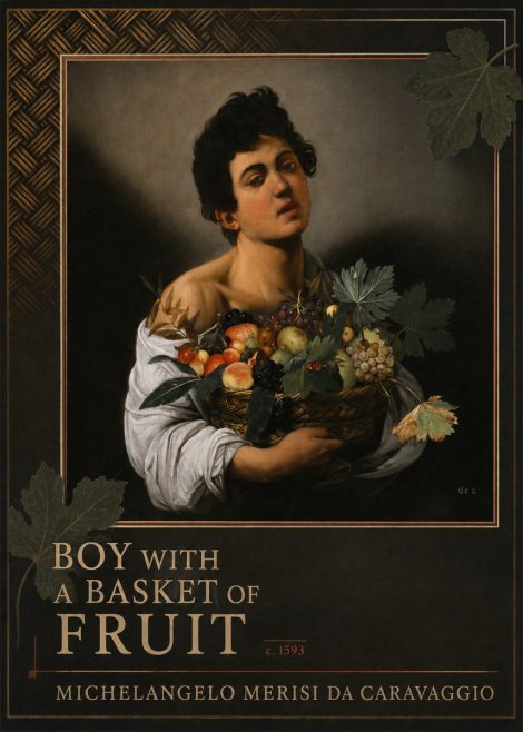 Michelangelo Merisi da Caravaggio Boy with a Basket of Fruit No6 - Poszter