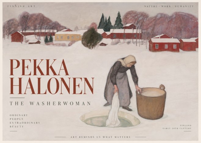 Pekka Halonen The Washerwoman No5 - Poszter