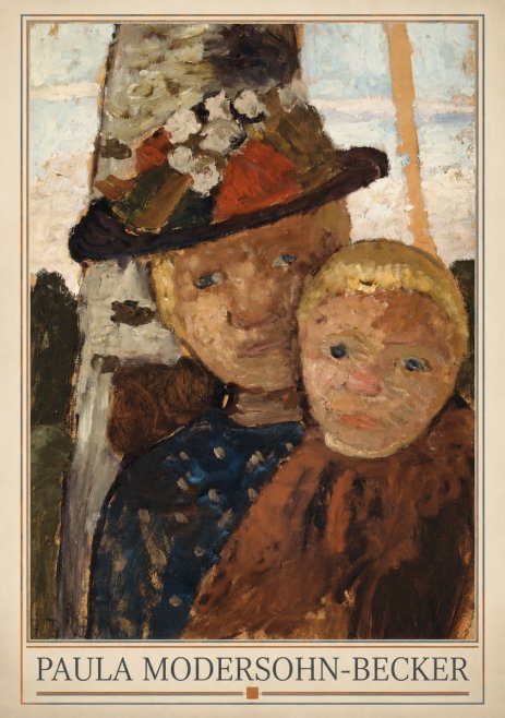 Paula Modersohn-Becker Mother and Child with Hat No1 - Poszter