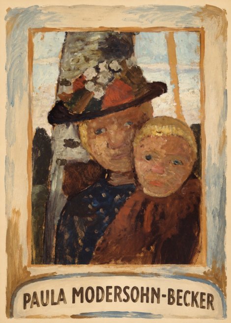 Paula Modersohn-Becker Mother and Child with Hat No3 - Poszter