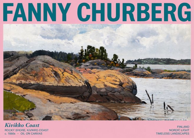 Fanny Churberg Rocky Shore · Kivikko Coast No3 - Poszter