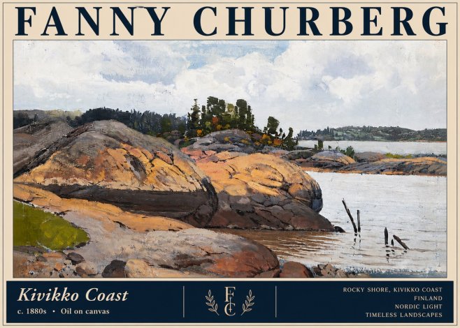Fanny Churberg Rocky Shore · Kivikko Coast No4 - Poszter