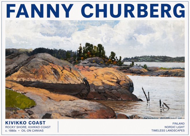 Fanny Churberg Rocky Shore · Kivikko Coast No6 - Poszter
