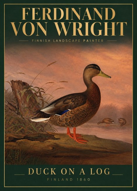 Ferdinand von Wright Wild Duck No4 - Poszter