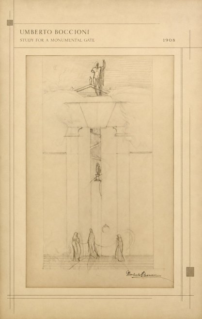 Umberto Boccioni Study for a Monumental Gate No2 - Poszter