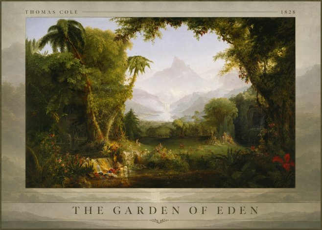 Thomas Cole The Garden of Eden II No6 - Poszter