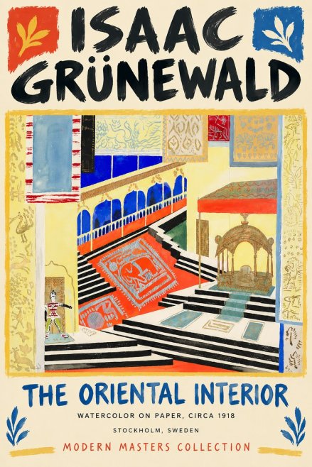 Isaac Grünewald The Oriental Interior No5 - Poszter