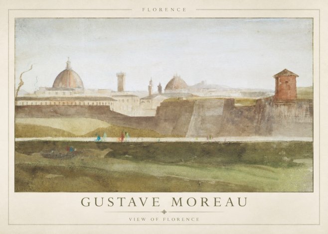 Gustave Moreau View of Florence No2 - Poszter