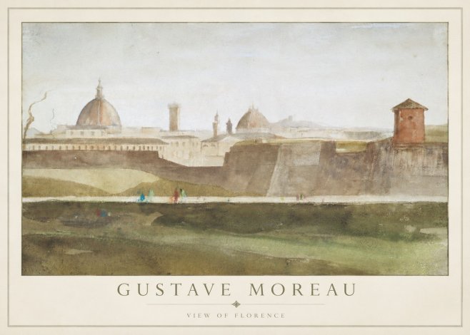 Gustave Moreau View of Florence No3 - Poszter