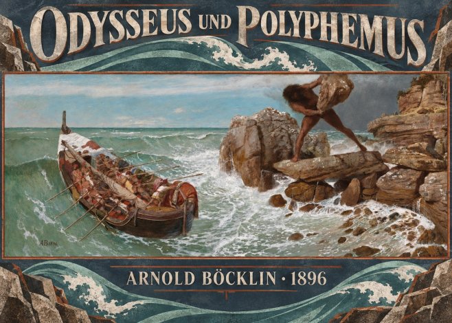 Arnold Böcklin Odysseus Und Polyphemus No5 - Poszter