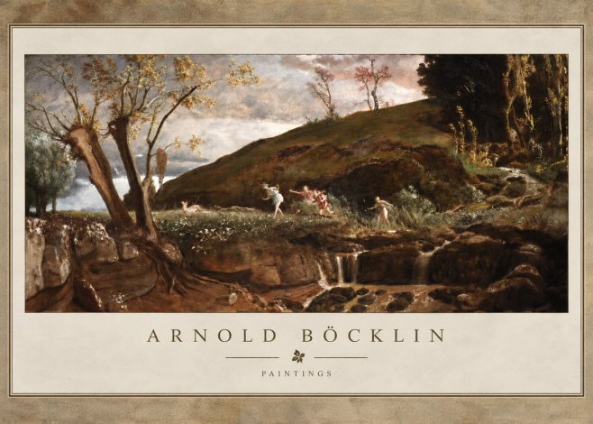 Arnold Böcklin Nymphs and Satyr No4 - Poszter