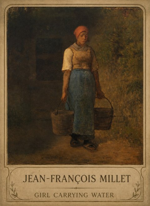 Jean-François Millet Girl Carrying Water No3 - Poszter