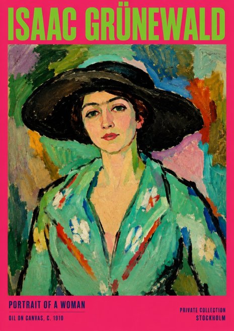 Isaac Grünewald Portrait of a Woman No2 - Poszter