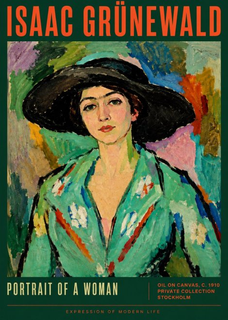 Isaac Grünewald Portrait of a Woman No4 - Poszter