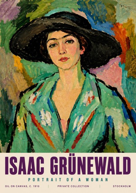 Isaac Grünewald Portrait of a Woman No6 - Poszter